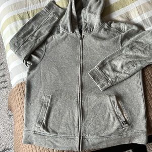 Prana grey men’s zip up sweatshirt hoodie